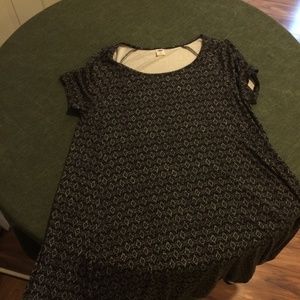 Baggy Black Patterned Dress from Old Navy
